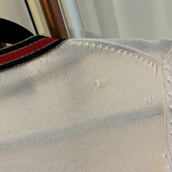 Auth GUCCI Cardigan Sweater Pearl Logo Buttons Sz S - Picture 10 of 12